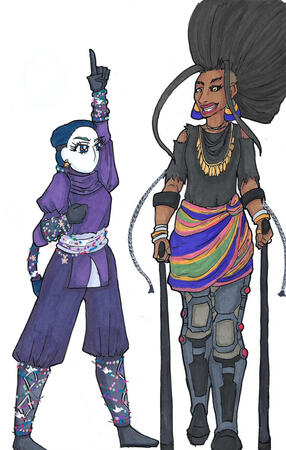 OC Design Commission (Displayed with Permission) Copic on Bristol