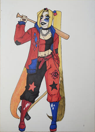 Gotham Harley Quinn Design #1 Copic