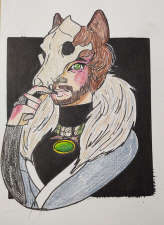 Curret Rex Infelicis (Personal OC) Copic, Colored Pencil
