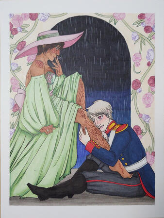PruRoma (Hetalia) Copic, India Ink on Bristol